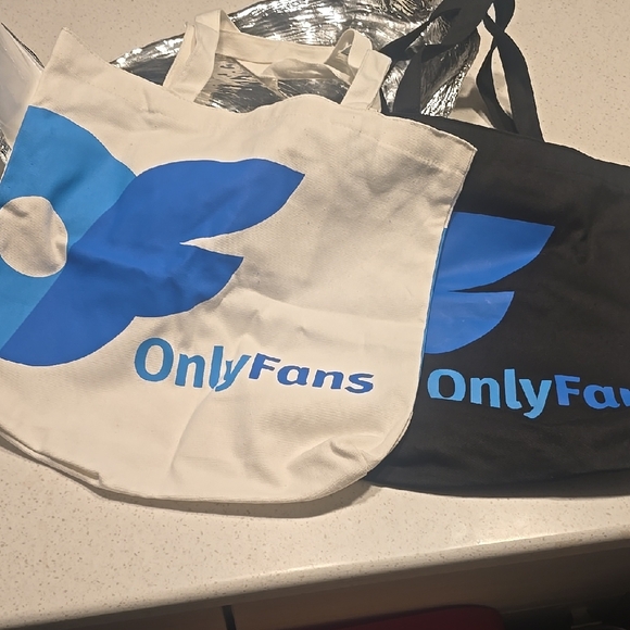 Onlyfans Handbags - OF Blue and Black Tote Bag Set